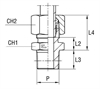 Ввертной штуцер FC DL15 NPT 1/2" в сборе арт. 101808