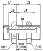 Переборочный прямой соединитель DL06 M12x1.5 (корпус) арт. 103604.1