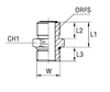 Переходник гидравлический ORFS 9/16"(Ш) на UNF 1/2"(Г) арт. 400609