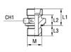 Переходник под кольцо DL12 M22x1.5 (корпус) арт. 100631.1