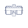 Редукционный адаптер прямой ORFS 1-11/16" на 1-7/16" арт. 401716