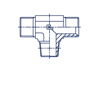 Тройник-переходник BSP 5/8"(Г) - NPT 1/2"(Ш) арт. 303305