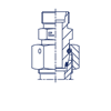 Тройник-переходник DS08-DL06 M16x1.5-M12x1.5 (корпус) арт. 605446.1