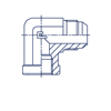 Угловой адаптер 90° JIC 1-5/16"(Ш)-NPT 1"(Г) арт. 202907.3