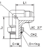 Угловой переходник 90° JIC 7/16"(Г)-BSP 1/8"(Г) арт. 204401.3