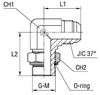 Угловой переходник 90° JIC 9/16"(Г)-BSP 3/8"(Г) арт. 204415.3