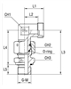 Угловой переходник 90° под кольцо DL12 BSP 3/8" арт. 604307.1