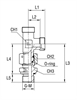 Угловой тройник под кольцо DS8 BSP 1/4" арт. 604715.1