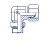 Угловой тройник-переходник 90° M26x1.5-M22x1.5 арт. 308511