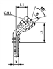 Фитинг BSP угловой 45° DN10 3/8" (Г) арт. 803209