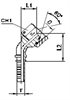 Фитинг BSP угловой 45° DN38 1-1/2" с o-ring арт. 803373