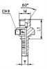 Фитинг DKM прямой DN06 M12x1.5 (Ш) арт. 803402
