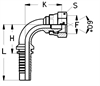 Фитинг DKM угловой 90° DN16 M27x1.5 (Г) арт. 411291927150