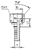 Фитинг JIC прямой DN06 1/2" штифтованный арт. 801804