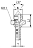 Фитинг JIC прямой DN12 1-1/16" (Ш) арт. 801612