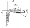 Фитинг JIC угловой 90° DN10 9/16" (Г) арт. 801907