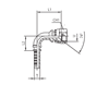 Фитинг JIC угловой 90° DN12 7/8" (Г) арт. 801911