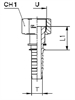 Фитинг ORFS прямой DN16 1-3/16" (Г) арт. 804310