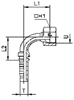 Фитинг ORFS угловой 90° DN12 13/16" (Г) арт. 804406