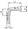 Фитинг фланцевый SFL 3000psi 90° DN12 3/4" арт. 805102